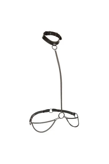 Euphoria Collection Plus Size Chain Halter/Collar & Leash - Lusso e Desiderio per Curve Sicure