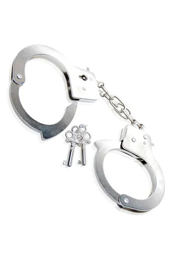 Chrome Steel Wrist Cuffs for Couples