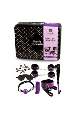 Complete Black Synthetic Leather BDSM Bondage Set - For Beginners & Experts