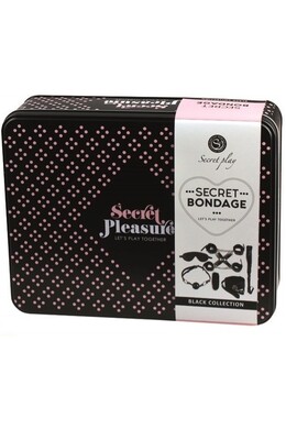 Set Bondage BDSM Completo in Pelle Sintetica Nera - Per Principianti ed Esperti