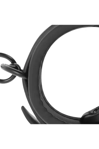 Fetish Submissive: Vegan Leather Handcuffs for High-Quality BDSM Play