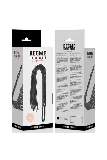 BEGME Vegan Leather Whip - For Beginner & Advanced Fetish Play