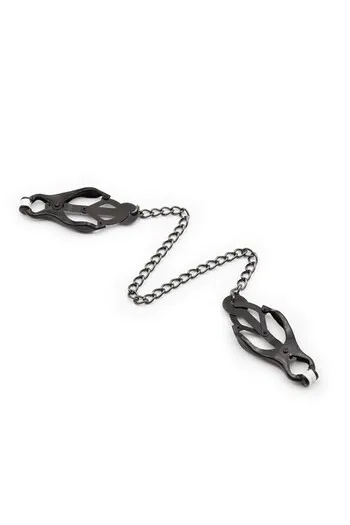 Black Metal Nipple Clamps OHMAMA - Premium Fetish Quality