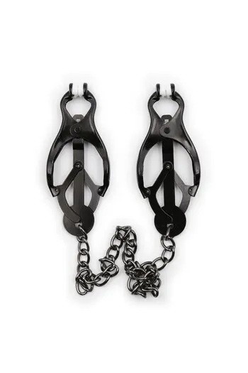 Black Metal Nipple Clamps OHMAMA - Premium Fetish Quality