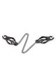 Black Metal Nipple Clamps OHMAMA - Premium Fetish Quality
