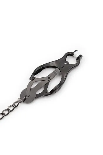 Black Metal Nipple Clamps OHMAMA - Premium Fetish Quality