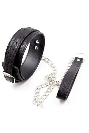 Fetish Collar with Snake Pattern in Synthetic Leather | OHMAMA