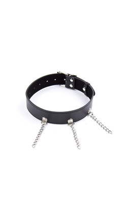 Fetish Collar with Synthetic Leather and Rings | OHMAMA - High-Quality Accessories