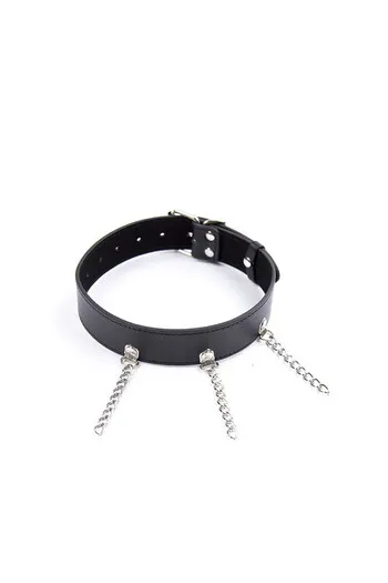 Collar Fetish in Pelle Sintetica con Anelli | OHMAMA - Accessori di Qualità