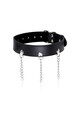 Fetish Collar with Synthetic Leather and Rings | OHMAMA - High-Quality Accessories