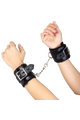 Braccialetti Bondage in Pelle Sintetica con Catene Argentate - Comodi e Sicuri