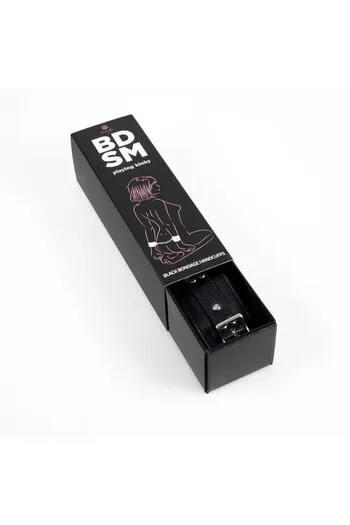 Silver Chain Synthetic Leather Bondage Cuffs - Comfortable and Secure