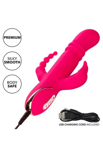 Jack Rabbit Signature Heated Silicone Triple Fantasy Rabbit - 30 Years of Pleasure Evolution