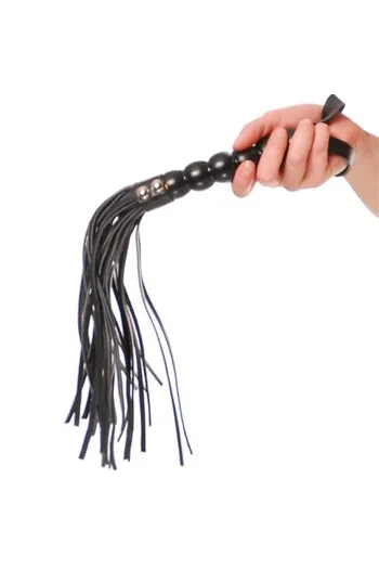 Frusta da 52 cm con manico in legno scanalato