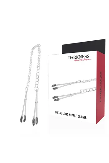 Pinze per Capezzoli con Catena Darkness - Accessorio Fetish Unisex di Alta Qualità