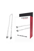Darkness Nipple Clamps with Chain - High-Quality Unisex Fetish Accessory