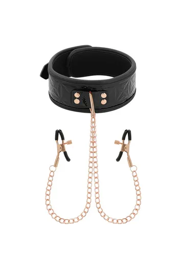 Gioco Bondage con Catena d'Argento e Pinze per Capezzoli - BEGME