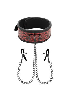 Bondage Nipple Clamp Set with Adjustable Collar - BEGME