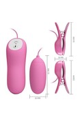 Pinze Vibranti per Capezzoli e Uova - 7 Funzioni di Vibrazione + Stimolazione Elettrica | Pretty Love