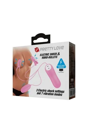 Vibrating Nipple Clamps and Egg - 7 Vibration Functions + Electric Stimulation | Pretty Love