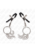 KINK - MORSETTO PER CAPEZZOLO O RING E CATENELLA ARGENTO 6 CM