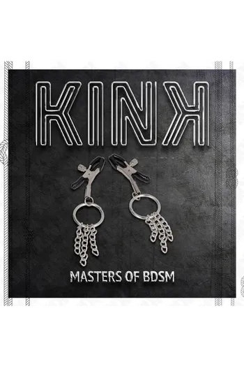 KINK - O RING NIPPLE CLAMP AND LITTLE CHAIN SILVER 6 CM