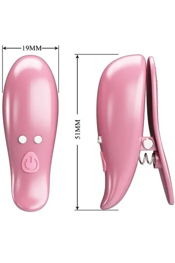 Pinze per Capezzoli Pretty Love BI-300036W - 10 Modalità Vibrazione con Telecomando
