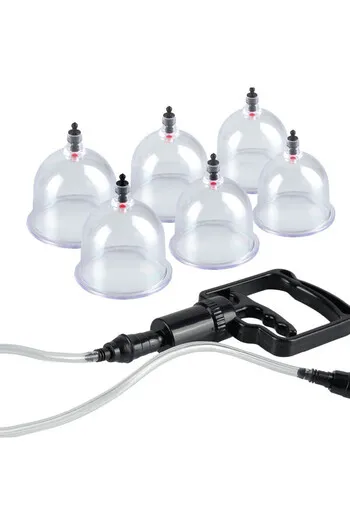 6-Piece Suction Set for Fetish Play - Powerful Stimulation