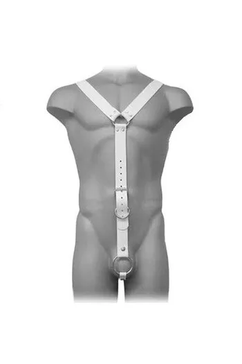 LEATHER BODY - IMBRACATURA UOMO BIANCO