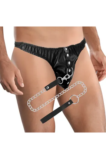 Darkness Underwear con Catena di Sottomissione - Resistente e Sicuro per Giochi Intensi