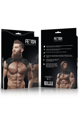 FETISH SUBMISSIVE ATTITUDE - IMBRACATURA PER IL COLLO IN ECOPELLE REGOLABILE DA UOMO BRIGADE