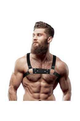 FETISH SUBMISSIVE ATTITUDINE - IMBRACATURA PER IL PETTO IN ECOPELLE DA UOMO PER BULLDOG TAGLIA M/L