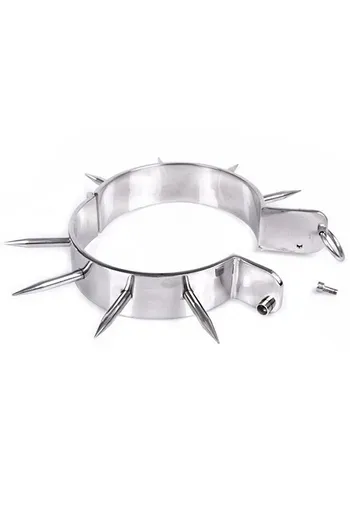 Chrome Metal Collar with Allen Key Lock - High Quality Bondage Accessory