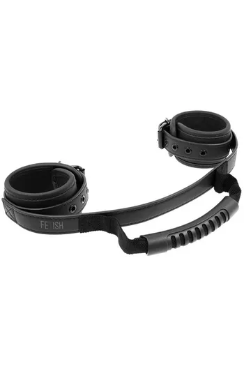 FETISH SUBMISIVE: Vegan Leather BDSM Cuffs with Nickel-Free Metal