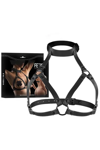 FETISH SUBMISSIVE: Arnese di Fissaggio Regolabile per Petto e Collo | BDSM Premium