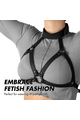 FETISH SUBMISSIVE: Arnese di Fissaggio Regolabile per Petto e Collo | BDSM Premium