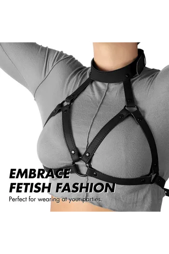 FETISH SUBMISSIVE: Arnese di Fissaggio Regolabile per Petto e Collo | BDSM Premium