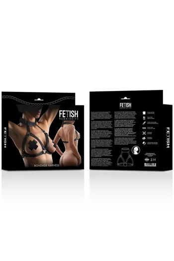 FETISH SUBMISSIVE: Arnese di Fissaggio Regolabile per Petto e Collo | BDSM Premium
