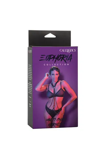 Euphoria Collection Multi Chain Harness: Modern Elegance in Vegan Leather