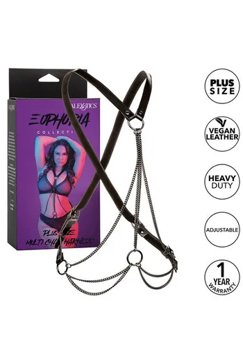 Euphoria Collection Plus Size Multi Chain Harness: Luxury and Bold Design for Plus-Size Figures