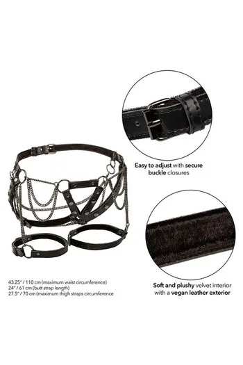 Euphoria Collection Thigh Harness With Chains - Sensualità Audace e Stile Atrevido