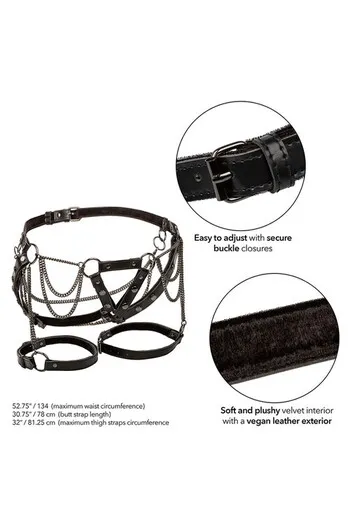 Euphoria Plus Size Thigh Harness With Chains Collection - Bold Elegance