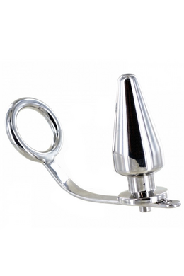 Steel Cock Ring with Anal Plug - Extreme BDSM Pleasure Device