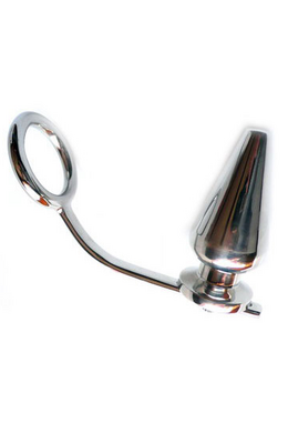 Steel Cock Ring with Anal Plug - Extreme BDSM Pleasure Device
