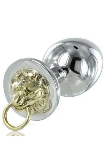 Steel Anal Plug with Carved Tiger - Premium Sensory Experience