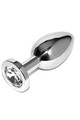 Hypoallergenic Steel Anal Plug with Crystal - Perfect for Men and Women