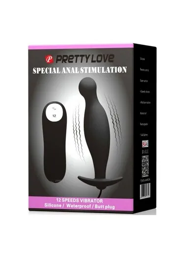 Vibrating Anal Plug with 12 Modes - P-Spot Stimulation | Pretty Love
