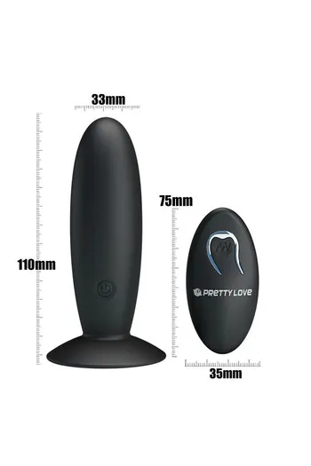Pretty Love Vibrating Anal Plug - 12 Modes, Remote Control, Premium Silicone