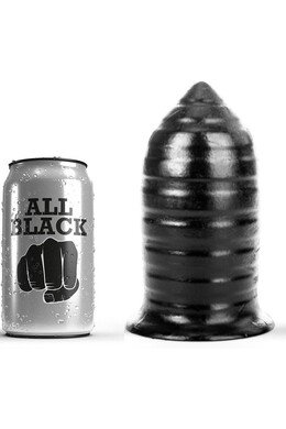 All Black Buttplug: Maximum Anal Sensation with Grooved Structure