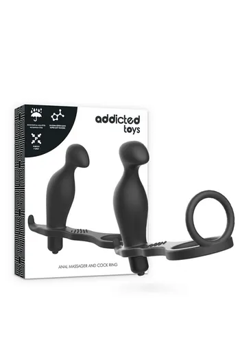 Massaggiatore Anale con Cockring ADDICTED TOYS | Gioco Sessuale per Coppie